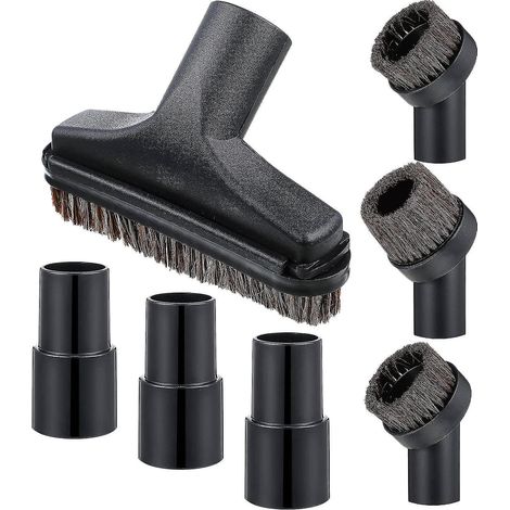7-teiliges Set mit runden Bürsten (25 mm und 36 mm), 5,9-Zoll-Bodenbürste und 1,25-Zoll-Bürste (1/4)