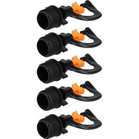Tête d'arrosage rotative à filetage extérieur 4 points (5 pièces) pour brumisation d'irrigation de jardin (1/5)