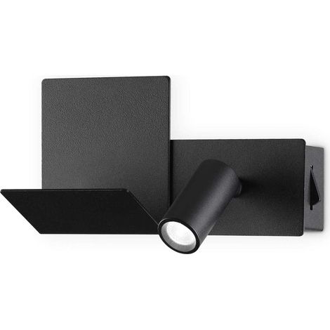 Ideal Lux KOMODO-2 LED-Leselicht Schwarz, eingebauter Schalter, 3000 K, nicht dimmbar (1/2)