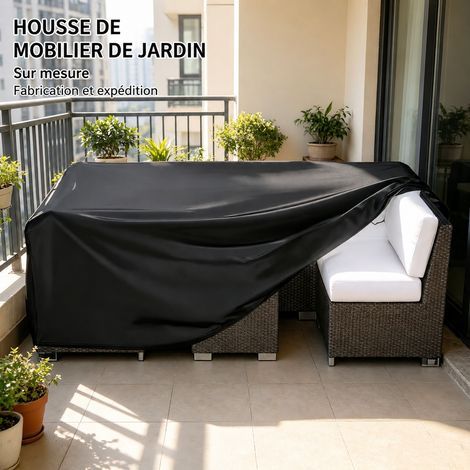 Housse de protection mobilier de jardin Oxford 420D noir 242 × 125 × 90 cm 30 × 27 × 5 cm 820 g – Livraison gratuite (1/5)