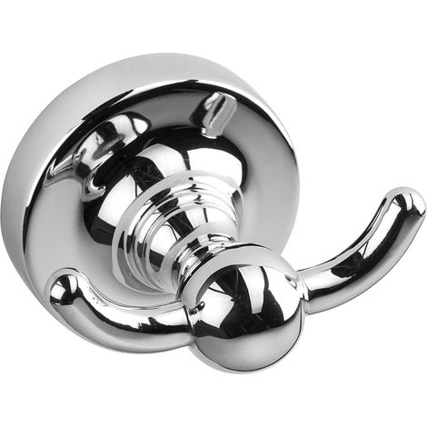 Croydex Flexi-Fix Double Robe & Towel Hook for Bathroom, Chrome - Worcester (1/5)