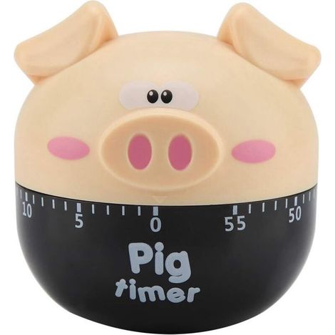 Cartoon Pig minuteries mécaniques Minuterie-Mignon Compteurs for l'outil de synchronisation de Cuisson (Couleur : Khaki) (1/5)