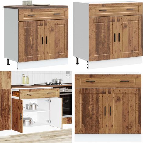 Base da Cucina Porto Legno Antico in Legno Multistrato - Armadio da cucina - Mobile da cucina