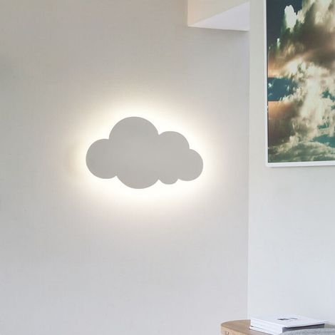 Applique murale - Lumière nuageuse - Pour intérieur - Moderne - Abat-jour en acrylique avec lampes LED intégrées -petits nuages blancs (1/3)