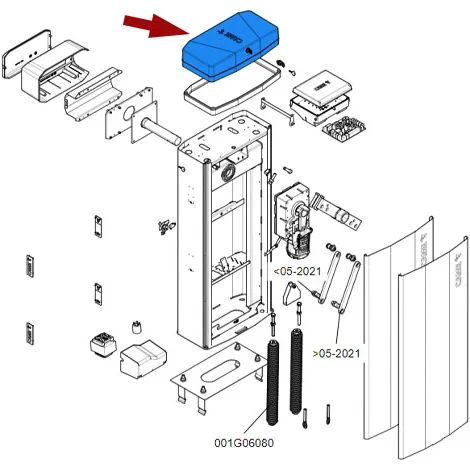 came pièce détachée groupe couvercle gt8 88003-0106 (1/3)