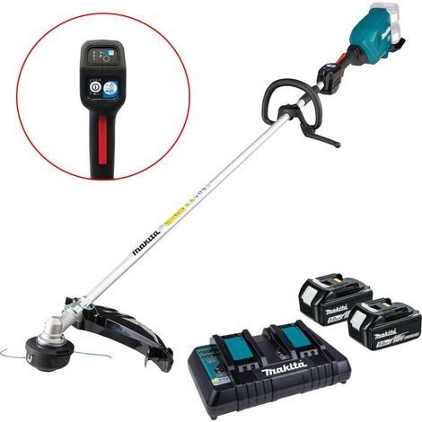 Makita DUR369LPT2 Twin 18v LXT Cordless Brushless Line Trimmer Kit - 2 x 5.0ah Batteries & Charger (1/5)