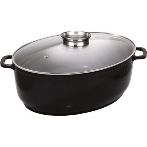 pentola a cottura lenta ovale 43cm/11l nera - 384931 - Baumalu