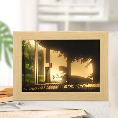 Veilleuse décorative LED avec tableau de chevet, style anime japonais, 3 modes d'éclairage, veilleuse moderne et créative simulant la lumière du soleil, applique murale décorative d'intérieur, petite  (1/5)