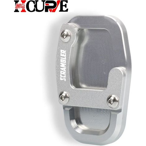 (Argent) Plaque de béquille latérale CNC élargie, compatible avec Ducati Scrambler 1100 Sport Special KG KF Pro 1K maxpower (1/4)
