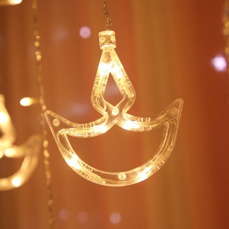 Guirlande lumineuse LED féerique en forme de bateau, rideau lumineux décoratif pour les fêtes de mariage et autres événements. (1/5)