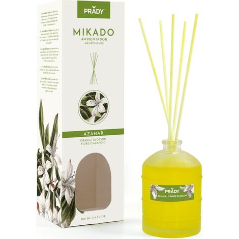 Prady - Deodorante per ambienti Mikado Fiori d'arancio - 100ml - Profumo delicato e rivitalizzante