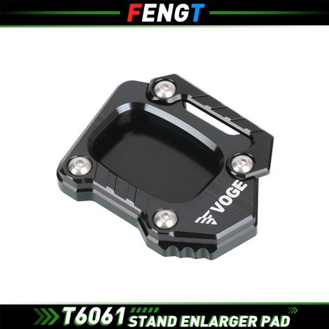 (Noir A) Compatible avec la béquille latérale de moto VOGE 525DS, extension de béquille latérale, plaque de support de pied 525DSX DS 525 DS525 DS / DSX 525, plaque maxpower (1/4)