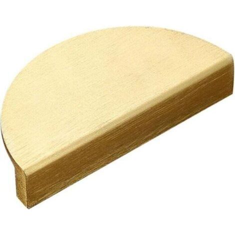 Pack of 1 10cm Brushed Brass Gold Half Moon Drawer or Cabinet Handles (1/4)