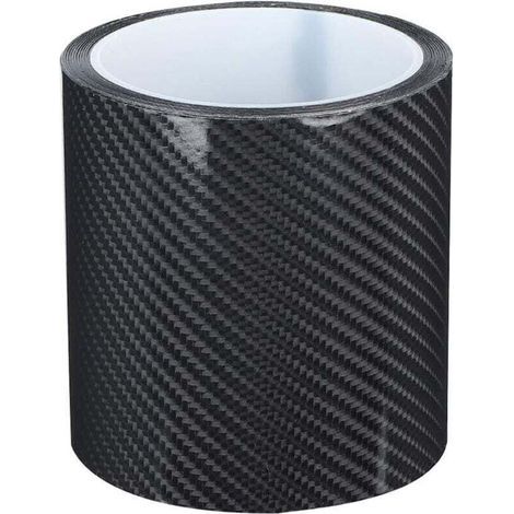 Bandes de Fibre de Carbone Anti-Rayures 10cm x 3m, Film Protecteur Autocollant pour Bord de Porte de Voiture, Vinyl (1/4)