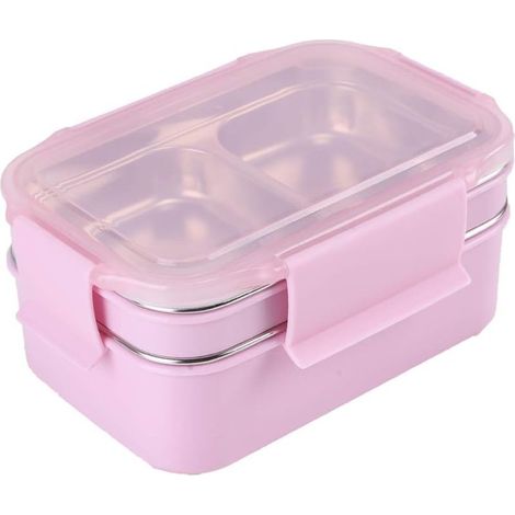 Boîte à lunch Bento Box Isolation et prévention des fuites Boîte à lunch écologique en acier inoxydable pour enfants et adultes (Rose), Fei Yu (1/5)