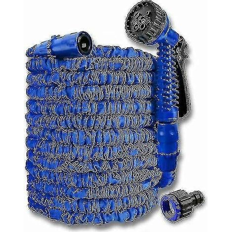 Tuyau d'arrosage extensible et flexible de 30 m (100 pi), tuyau d'eau extensible léger avec raccords en laiton (1/4)