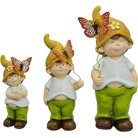 Schmetterlingsjunge Gartendekoration Figur Gartenstatue Sammlung Modell Dekor