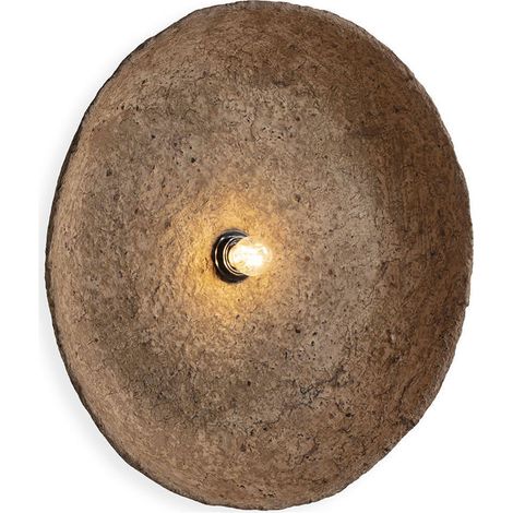 Applique ronde en papier mâché brun - Brun (1/5)