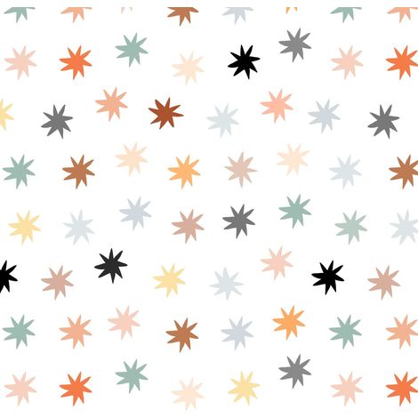 Tela decorativa para exteriores tipo oxford - motivo de estrellas de colores sobre fondo blanco I DR136 (1/5)