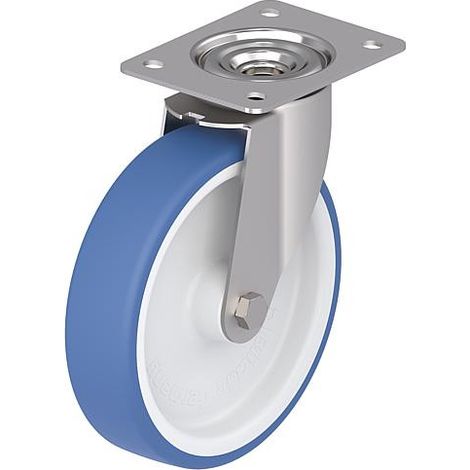 Roulette pivotante BLICKLE inox LEX-POTHS 100G diam.-roue 100mm (1/2)