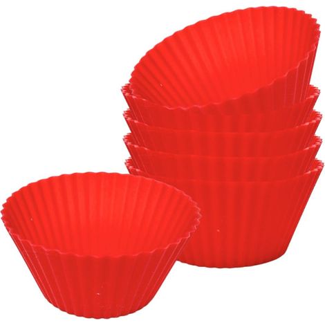 Guardini, Set di 6 pirottini Ø 6,5 cm, Silicone alimentare, Rosso, Made in Italy, Linea Juliette (1/5)