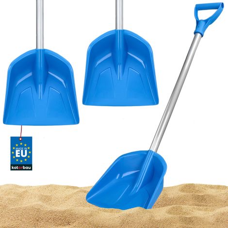 KOTARBAU® Lot de 2, Pelle Enfant 71 cm, Pelle à Sable, avec Manche en Aluminium, Pelle à neige, Outil de Jardin pour Enfants, PVC, Léger et Pratique, Bleu (1/5)