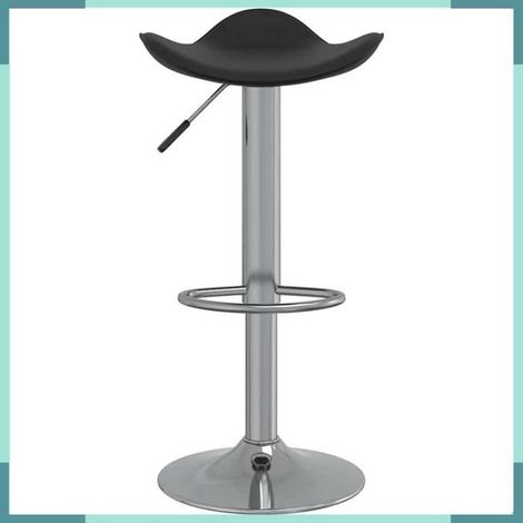 335080 Tabouret de bar Noir Acier chromé et cuir artificiel (1/5)