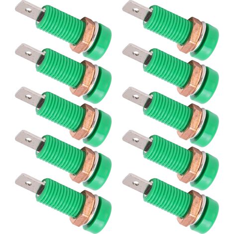 10 pièces Connecteur Banane 4mm Prise Jack Panneau Vert pour Câblage Électronique (1/5)