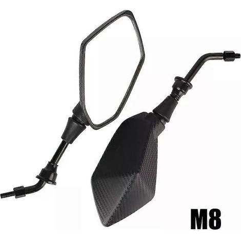 Paar Motorrad-Rückspiegel, konvex, 8 mm 10 mm, für Roller, E-Bike, Motorrad, Lenkerendenspiegel, JXLGV (1/5)
