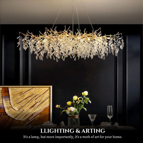 Smarter LED-Kronleuchter Gold - PIBAOGU (1/5)