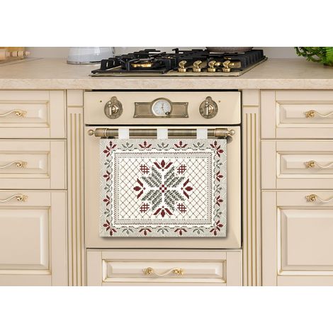 Copriforno Cucina Universale Cinigliato Copertura Decorazione Forno Dis. Tricot (1/5)