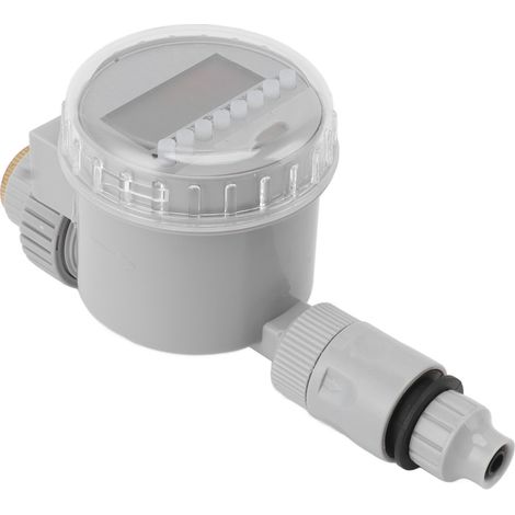 Minuteur d'arrosage automatique goutte à goutte pour robinet fileté G1/2 G3/4, idéal pour les plantes en pot de jardin (gris) (1/5)