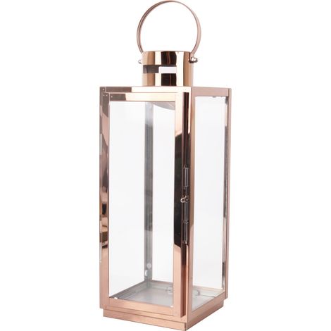 Deko Laterne Glas 32 x 13 cm transparent gold Weihnachtscharaktere