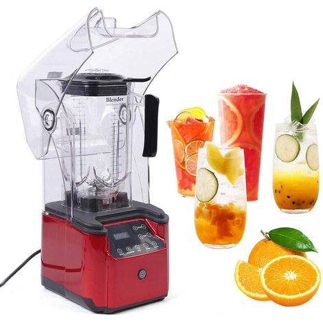 Smoothie Maschine Standmixer, 9 Gänge Mehrzweckmixer Ice Crusher für Smoothies Getränken 2200W mit Zähler