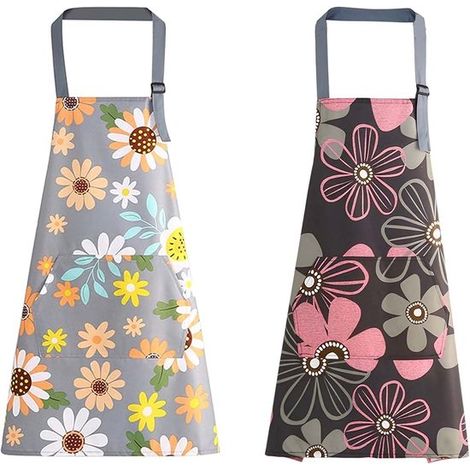 Grembiule da cucina in 2 pezzi, grembiule da vasaio con tasca, grembiule da cucina da donna, grembiule da cucina professionale, grembiule da catering impermeabile, facilmente regolabile, da uomo (1/5)