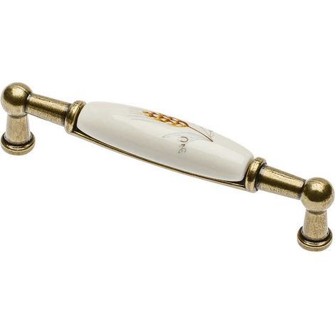 Maniglia Porcellana Mm.96 Mobili Arte Povera In Stile Spiga Maniglietta F10