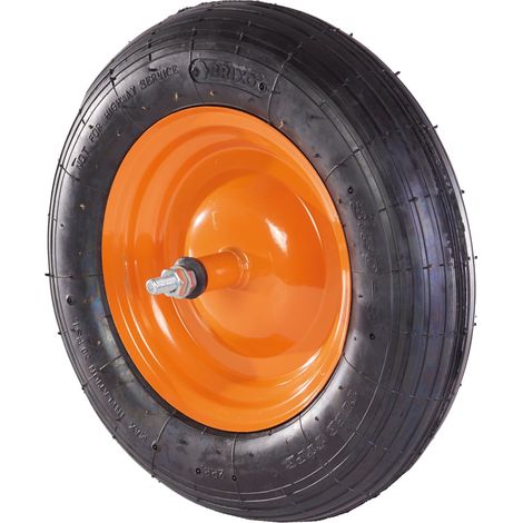 Ruota pneumatica per carriola 350x80 mozzo 150mm Brixo