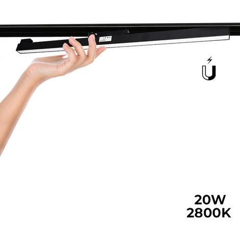 Opale LED-Schienenleuchte für Magnetschiene 48V - 20W - Schwarz