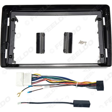 Compatible with Mitsubishi Triton L200 (2019): modification frame for large screen Android navigation, 9-inch speaker panel and power cable. (1/5)