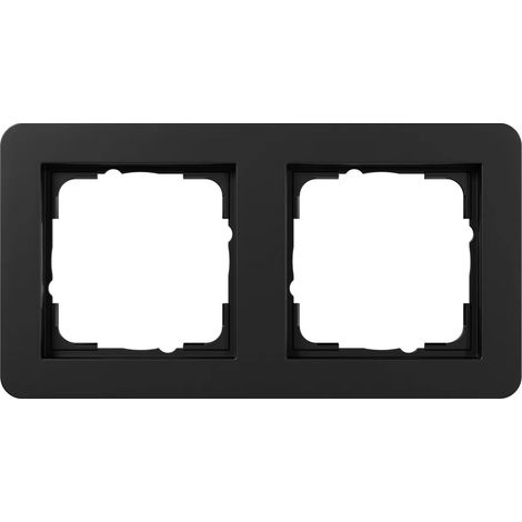 Gira Abdeckrahmen 2f Gira E1 Schwarz m [0212153], 0212 153