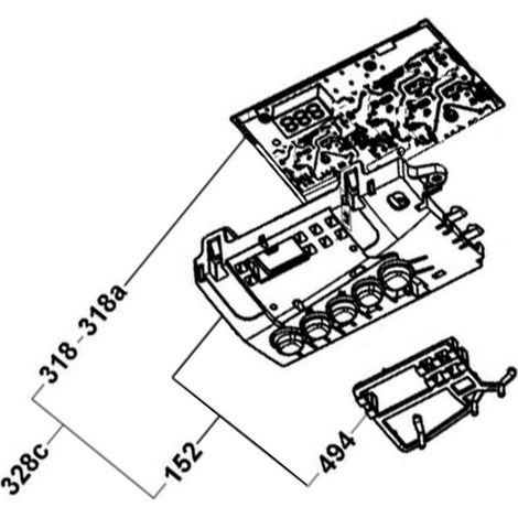 Modulo elettronico programmato (codice 318) - Asciugatrice - CANDY - 4367716