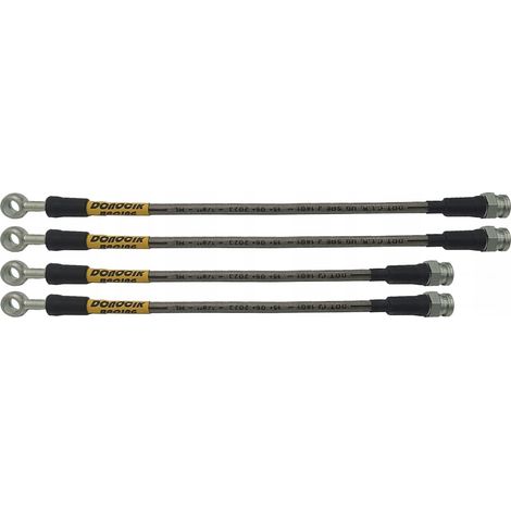 Tubi freno flessibili in teflon con treccia d'acciaio per Corvette C4 (1/4)
