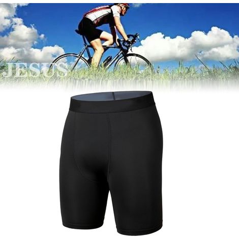 Short de Compression Homme pour Running Fitness - Respirant et Élastique - Noir Taille M (1/5)