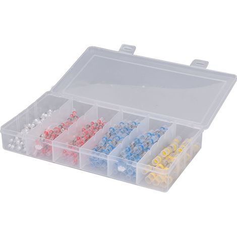 Kit de 150 connecteurs de fils thermorétractables à sertir bout à bout, étanches et isolés