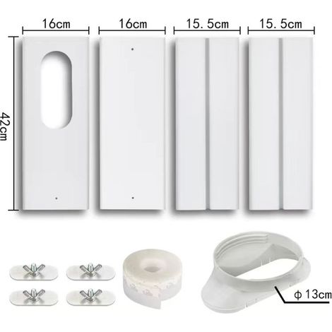 Fensterklimaanlage – mit verstellbarer, verstärkter PVC-Platte und Universalanschluss – Tragbar (1/5)
