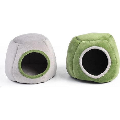 maison Cochon D'inde, 2 Pices Maison Hamster Chaleureuse Confortable Lavables Coupe-vent Lit De Cochon D'inde Avec Coussinet Amovible Pour Hamster (1/5)