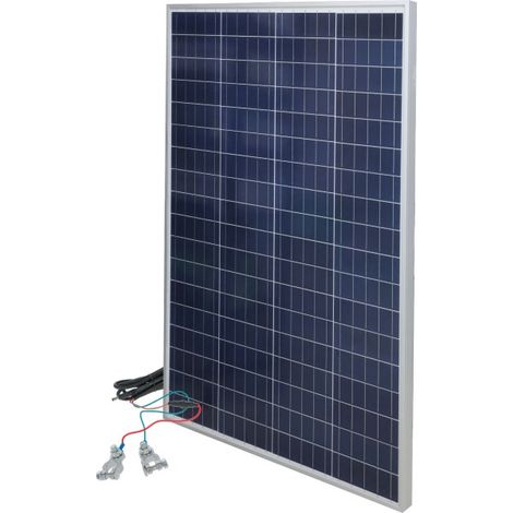 Kerbl Solar-Set inklusive Laderegler, 100 W, zum Anschluss an eine 12 V Batterie (1/4)