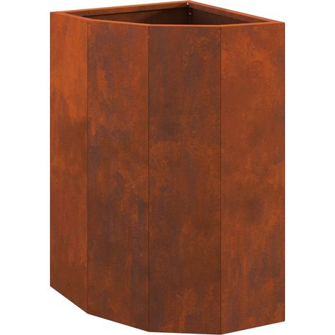 Maison Exclusive - Vaso d'angolo Ruggine 30 x 30 x 50 cm acciaio corten