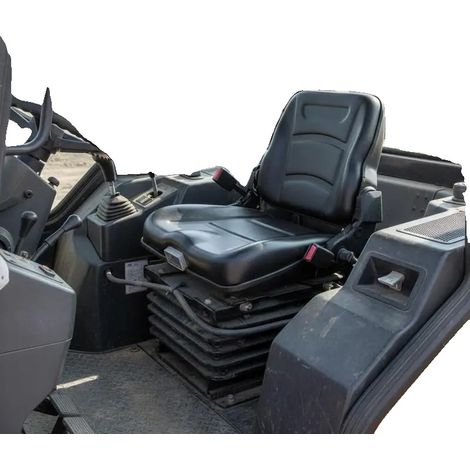 Siège de tracteur, PVC durable, compatibilité universelle, noir (1/2)