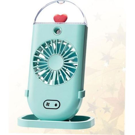 Ventilateur De Table - USB - Brumisateur Intégré - 2 Vitesses - Lampe Dambiance - Cactus Design - Pour Bureau Maison Extérieur - 1 Pièce (1/5)